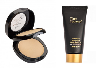 Blue Heaven Elegance 2 IN 1 Compact Powder with tube foundation(Set of 2)