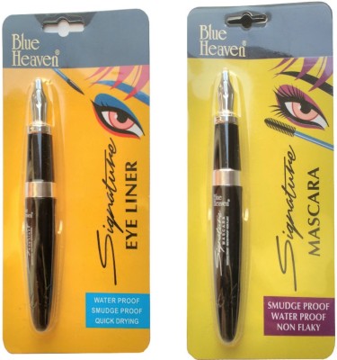 

Blue Heaven signature eyeliner and signature mascara water proof and smudge proof 18 ml (8 ml+10 ml)(Set of 2)