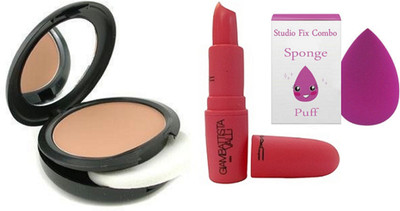 

studio fix combo Sponge Puff& Studio Fix Compact, giambattista Valli lipstick(Set of 3)