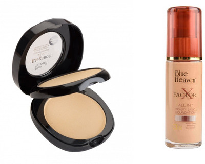 

Blue Heaven Elegance 2 IN 1 Compact Powder with face glow foundation(Set of 2)