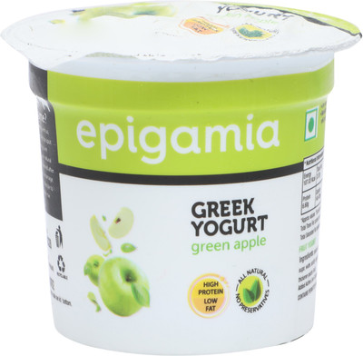 

Epigamia Greek Green Apple Flavored Yogurt(90 g)