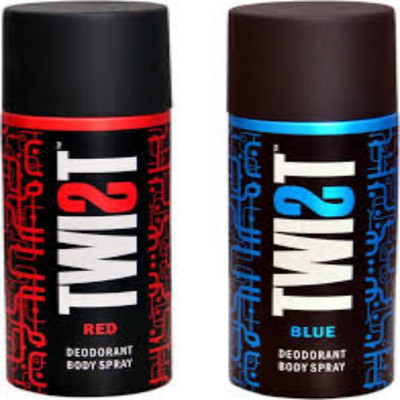 

Twist Deodorant Red and Blue Deodorant Spray - For Men & Women(360 ml, Pack of 2)