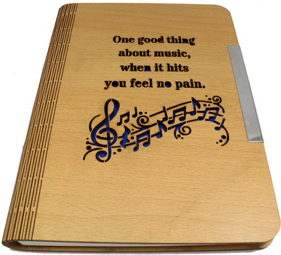 

Stealodeal A5 Diary(One Good thing about Music, When it hits you feel no pain., Brown)