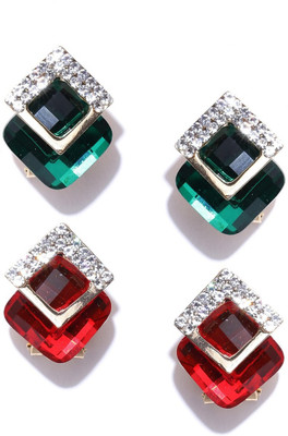 

You Bella Stylish Fancy party Wear Jewellery Alloy Earring Set