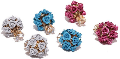 

You Bella Stylish Fancy party Wear Jewellery Alloy Earring Set
