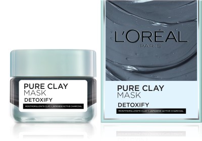 L'Oreal Paris Pure Clay Clay Mask Detoxify with Charcoal(50 g)