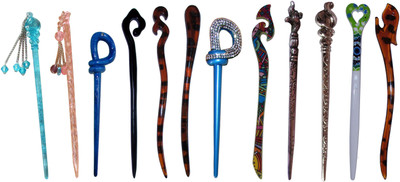 

GEET Combo of Multi Color Juda Sticks Bun Stick(Multicolor)