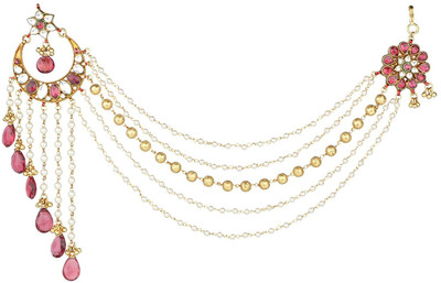 

Sri Shringarr Fashion Fancy Hair Accessory/Hair Brooch/Hair Jewellery for Women Hair Chain(Gold)