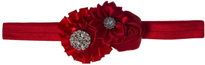 

Smartcraft Baby Floral Elastic Headband with Stone - Red Head Band(Red)