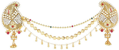 

Sri Shringarr Fashion Fancy Hair Accessory/Hair Brooch/Hair Jewellery for Women Hair Chain(Gold)