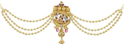 

Sri Shringarr Fashion Fancy Hair Accessory/Hair Brooch/Hair Jewellery for Women Hair Chain(Gold)