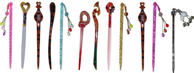 

GINU Combo of Multi Color Juda Sticks Bun Stick(Multicolor)