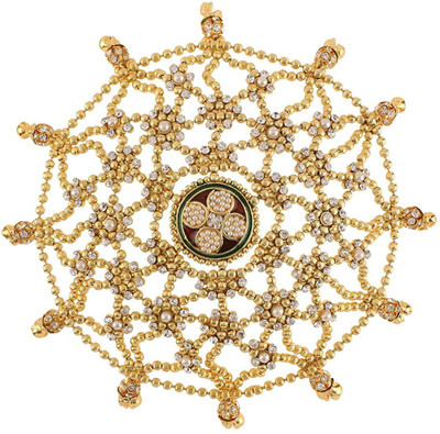 

Sri Shringarr Fashion Fancy Hair Accessory/Hair Brooch/Hair Jewellery for Women Bun(Gold)