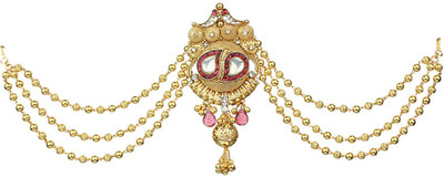 

Sri Shringarr Fashion Fancy Hair Accessory/Hair Brooch/Hair Jewellery for Women Hair Chain(Gold)