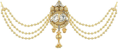 

Sri Shringarr Fashion Fancy Hair Accessory/Hair Brooch/Hair Jewellery for Women Hair Chain(Gold)