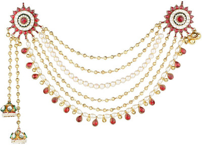 

Sri Shringarr Fashion Fancy Hair Accessory/Hair Brooch/Hair Jewellery for Women Hair Chain(Gold)