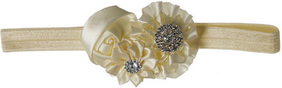 

Smartcraft Baby Floral Elastic Headband with Stone - Off White/Ivory Head Band(White)