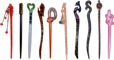 

GUJRATI Combo of Multi Color Juda Sticks Bun Stick(Multicolor)