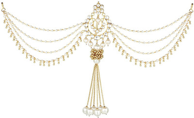 

Sri Shringarr Fashion Fancy Hair Accessory/Hair Brooch/Hair Jewellery for Women Hair Chain(Gold)