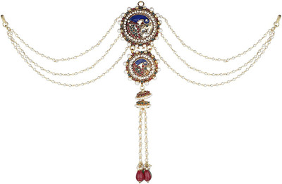 

Sri Shringarr Fashion Fancy Hair Accessory/Hair Brooch/Hair Jewellery for Women Hair Chain(Gold)