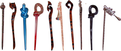 

DEEPI Combo of Multi Color Juda Sticks Bun Stick(Multicolor)