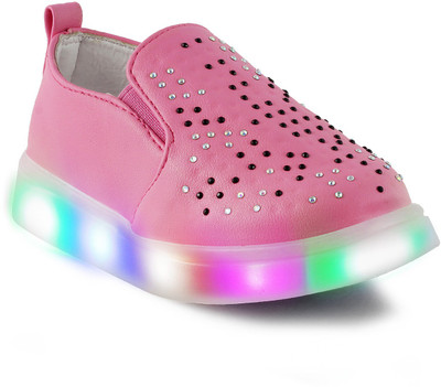 

KITTENS Girls Slip on Sneakers(Pink, Fuschia