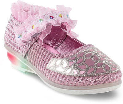 

KITTENS Girls Velcro Ballerinas(Pink