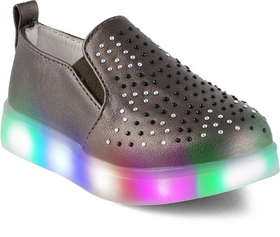 

KITTENS Girls Slip on Sneakers(Gold