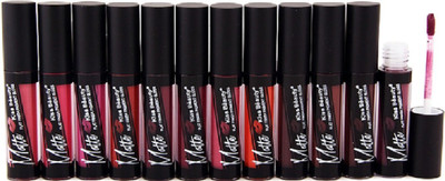 

Kiss Beauty MATTE Flat Finish 12pcs Lip Gloss(6 ml, Multicolor)