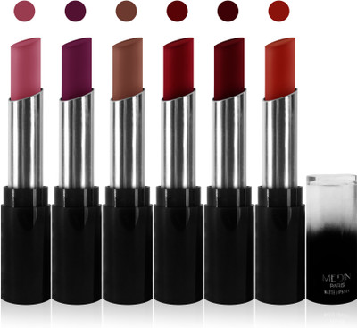 

Medin paris matte long lasting moisturizing lipstick cosmetics makeup collection set of 6 color(red purple maroon l maroon l brown hot red, 30 g)