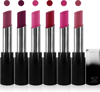 

Medin paris matte long lasting moisturizing lipstick cosmetics makeup collection set of 6 color(pink l purple purple pink pink brown l pink purple)