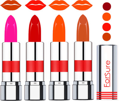 

Forsure American Velvet Matte Lipstick (set of 4 Lipsticks)(Brick Nude,Soft Orange,Romantic Red,Wintage Red, 14 g)