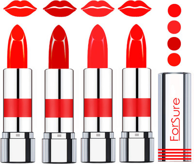 

Forsure American Velvet Matte Lipstick (set of 4 Lipsticks)(Tangy Orange,Dusky Red,Bright Orange,Hot Red, 14 g)