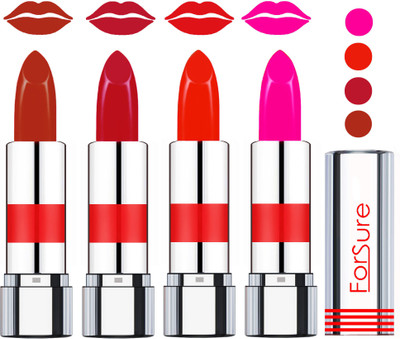 

Forsure American Velvet Matte Lipstick (set of 4 Lipsticks)(Ruby Red,Rose Pink,Light Brown,Megenta, 14 g)