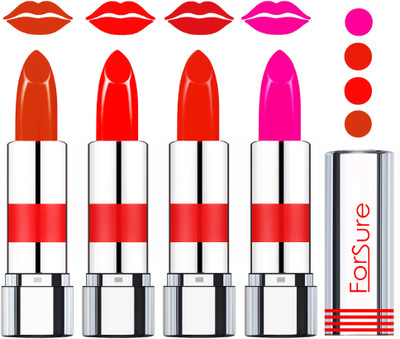 

Forsure American Velvet Matte Lipstick (set of 4 Lipsticks)(Ruby Red,Rose Pink,Urban Brown,Tangy Orange, 14 g)