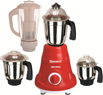 

Sunmeet Candy 600 W Mixer Grinder(Red, 4 Jars)
