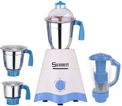

Sunmeet StarWB4jar600W 600 W Mixer Grinder(Multicolor, 4 Jars)