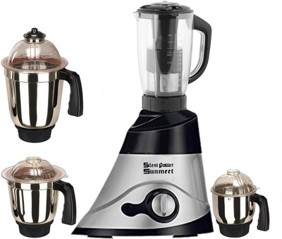 

SilentPowerSunmeet S_LeafMetallicBS4jar600W 600 W Mixer Grinder(Multicolor, 4 Jars)