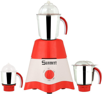 

Sunmeet StarRW3jar600W 600 W Mixer Grinder(Red, 3 Jars)