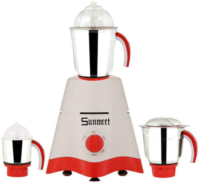 

Sunmeet StarWR3jar600W 600 W Mixer Grinder(White, 3 Jars)