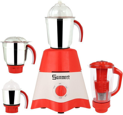 

Sunmeet StarRW4jar600W 600 W Mixer Grinder(Red, 4 Jars)
