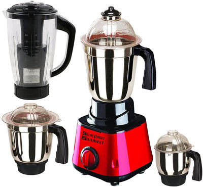 

SilentPowerSunmeet S_MiniMetallicRed4Jar 600 W Mixer Grinder(Multicolor, 4 Jars)