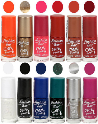 

Fashion Bar Neon Nail Polish Combo 04 Multicolor(Pack of 12)