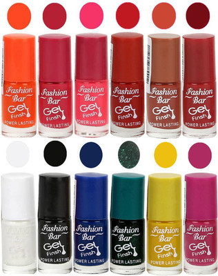 

Fashion Bar Neon Nail Polish Combo 01 Multicolor(Pack of 12)