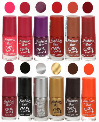 

Fashion Bar Neon Nail Polish Combo 02 Multicolor(Pack of 12)