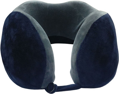

VIAGGI Super Soft memory foam neck pillow Neck Pillow(Navy Blue)