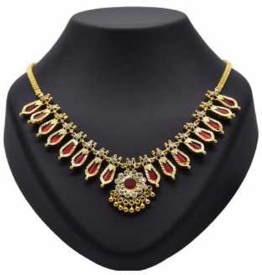 Kollam Supreme One Gram Gold Plated Traditional Nagapadam Necklace Gold-plated Plated Alloy Necklace