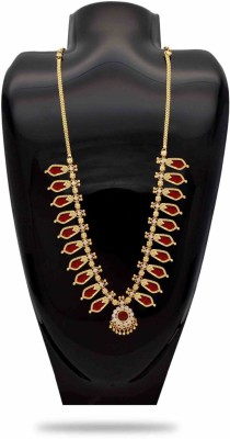Kollam Supreme One Gram Kerala Traditional Nagapadam Necklace Gold-plated Plated Alloy Necklace