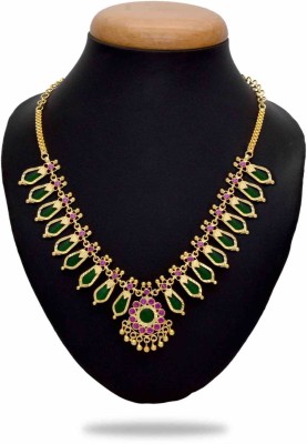 Kollam Supreme Kerala Traditional One Gram Gold Nagapadam Necklace Gold-plated Plated Alloy Necklace