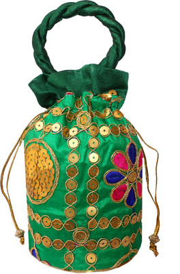 Milan's creation TIKIPOT001GN Potli(Green)